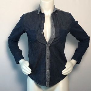 J BRAND DENIM BUTTON UP LONG SLEEVE SHIRT